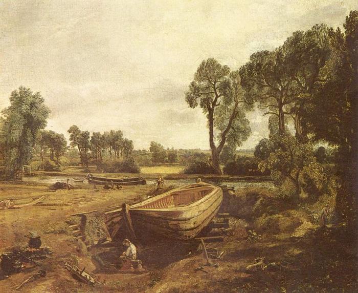 John Constable Bootsbau in Flatford oil painting picture